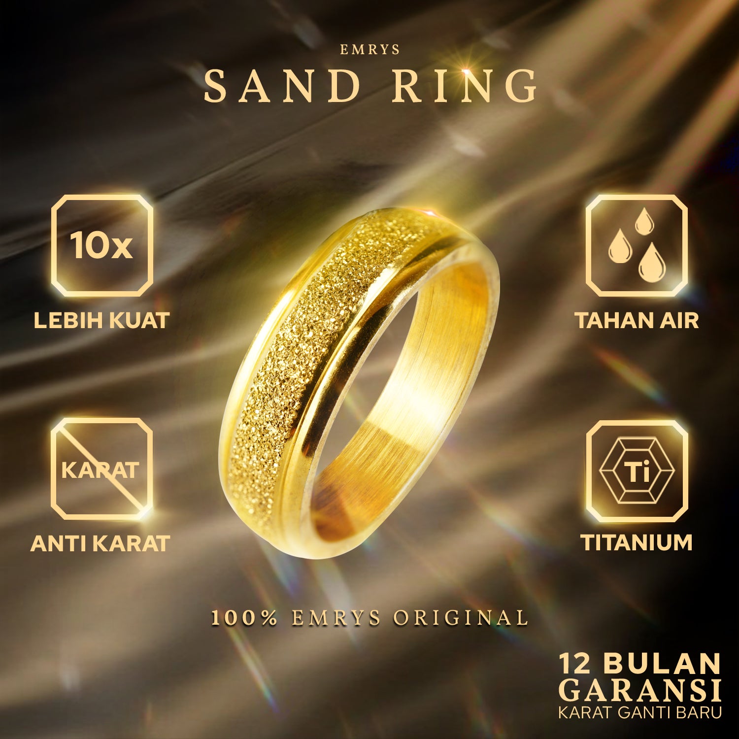 Jual Model Cincin Bahan Titanium RING SAND Dengan Desain Simpel – EMRYS ...