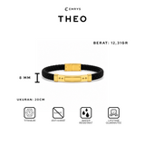 Emrys THEO Bracelet Real Leather Gelang Kulit Pria dan Wanita