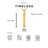 Emrys Liontin Set TIMELESS Real Titanium Anti Karat Kalung Titanium Pria Wanita