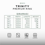 Emrys TRINITY Premium Ring Cincin Titanium Pria Wanita Anti Karat Tahan Air