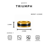 Emrys TRIUMPH Premium Ring Cincin Titanium Pria Wanita