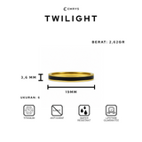 Emrys Simple Ring TWILIGHT Real Titanium Anti Karat Cincin Titanium Pria Wanita