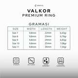 Emrys Premium Ring VALKOR Real Titanium Anti Karat Cincin Titanium Pria Wanita