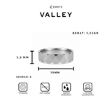 Emrys Premium Ring VALLEY Real Titanium Anti Karat Cincin Titanium Pria Wanita