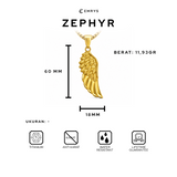 Emrys Liontin Set ZEPHYR Real Titanium Anti Karat Kalung Titanium Pria Wanita