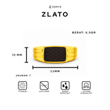 Emrys Premium Ring ZLATO Real Titanium Anti Karat Cincin Titanium Pria Wanita