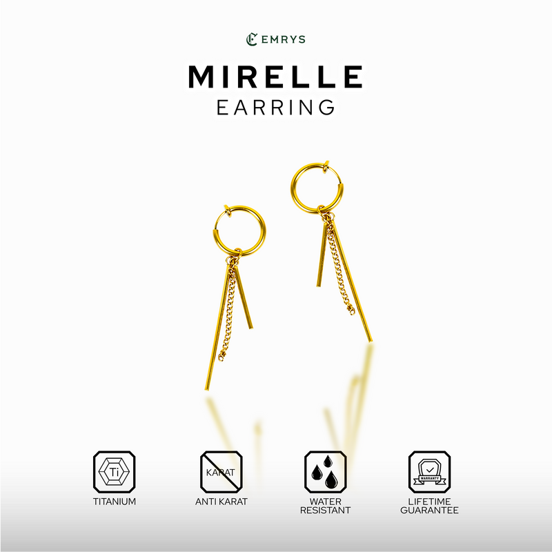Emrys MIRELLE ANTING Jepit Titanium Anti Karat Pria dan Wanita