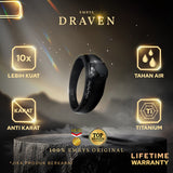 Emrys Premium Ring DRAVEN Titanium Anti Karat Pria Wanita