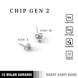 Emrys VOX  EARING 1 Pasang  Anting Tindik TITANIUM Anti Karat Pria dan Wanita