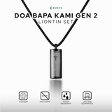 Emrys Liontin Set DOA BAPA KAMI GEN II Kalung Liontin Titanium Anti Karat Pria Wanita