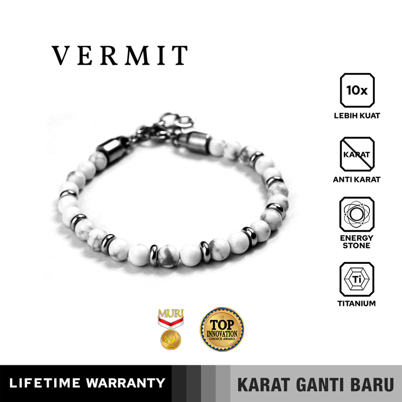 Emrys VERMIT Stone Bracelet Gelang Batu Anti-rust Pria Wanita