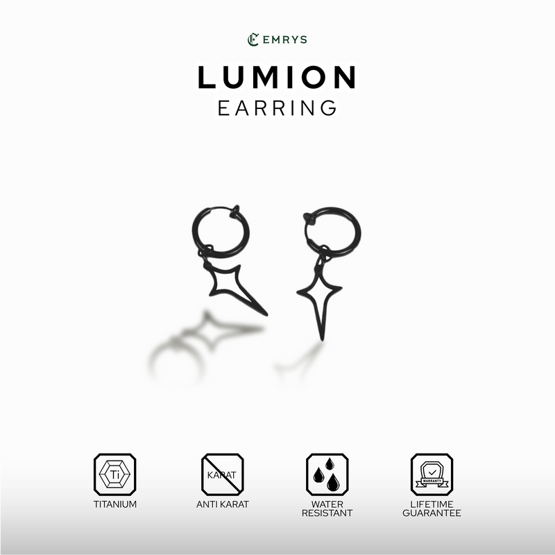 Emrys LUMION Jepit Tindik Titanium Anti Karat Pria dan Wanita