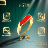 Emrys FORT COLOUR Ring Real Titanium Anti Karat Cincin Pria Wanita
