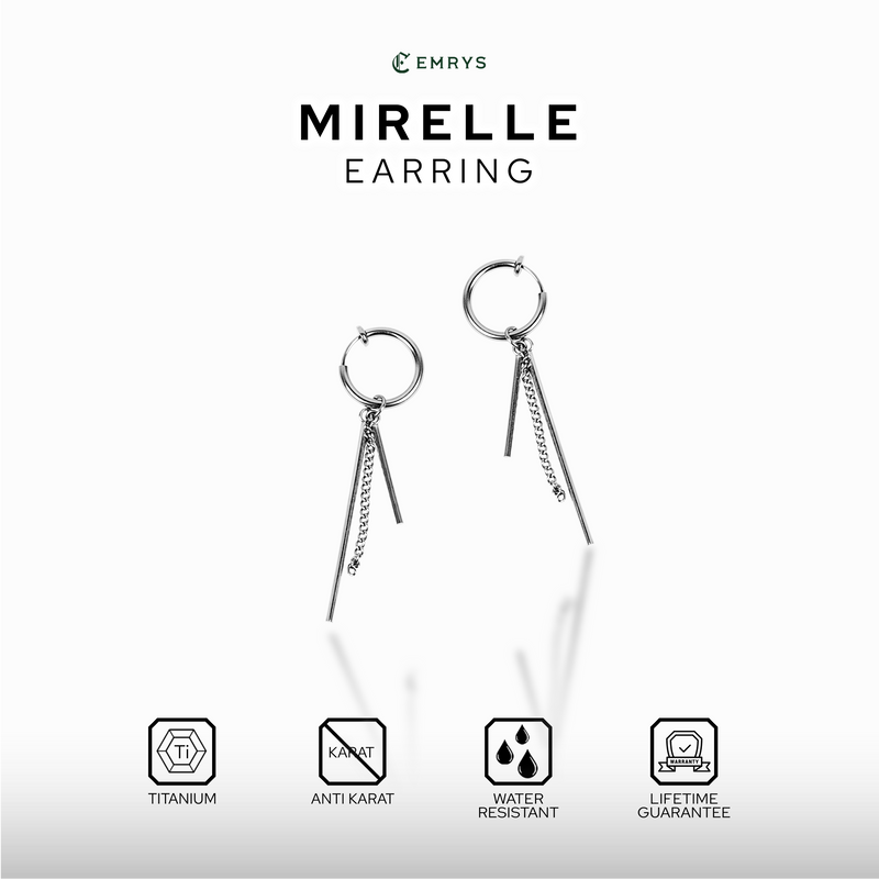 Emrys MIRELLE ANTING Jepit Titanium Anti Karat Pria dan Wanita