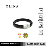 Emrys OLINA Bracelet Real Leather Gelang Kulit Pria Wanita