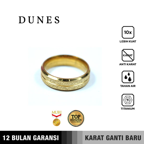 Emrys Premium Ring DUNES  Real Titanium Anti Karat Cincin Pria Wanita
