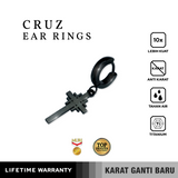Emrys CRUZ Salib Anting Tindik TITANIUM Anti Karat Pria dan Wanita