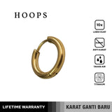 Emrys HOOPS 1 PASANG Anting Tindik TITANIUM Anti Karat Pria dan Wanita