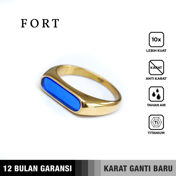 Emrys FORT COLOUR Ring Real Titanium Anti Karat Cincin Pria Wanita