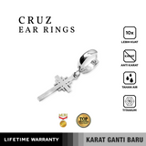 Emrys CRUZ Salib Anting Tindik TITANIUM Anti Karat Pria dan Wanita