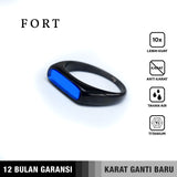 Emrys FORT COLOUR Ring Real Titanium Anti Karat Cincin Pria Wanita