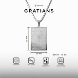 Emrys Liontin Set GRATIANS Real Titanium Anti Karat Kalung Titanium Pria Wanita