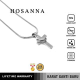 Emrys Liontin Set HOSANNA Titanium Anti Karat Kalung Liontin Salib Titanium Pria Wanita