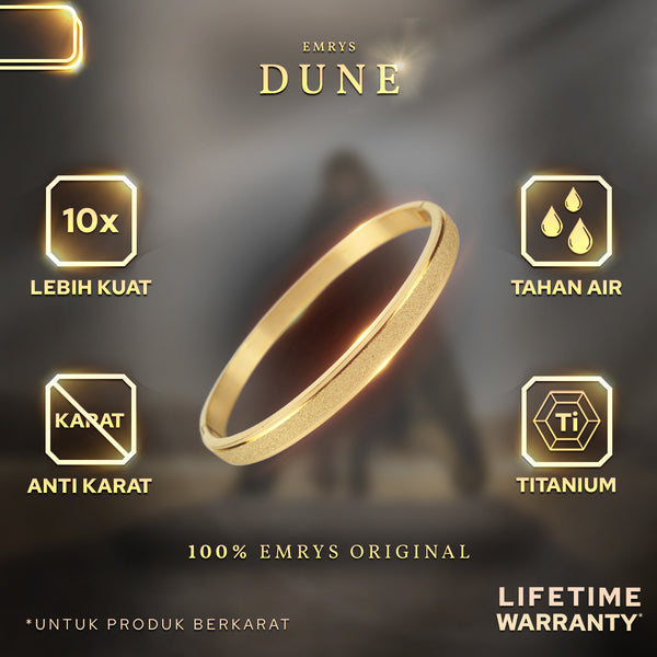Emrys Premium Bracelet DUNE Real Anti Karat Gelang Titanium Pria dan Wanita