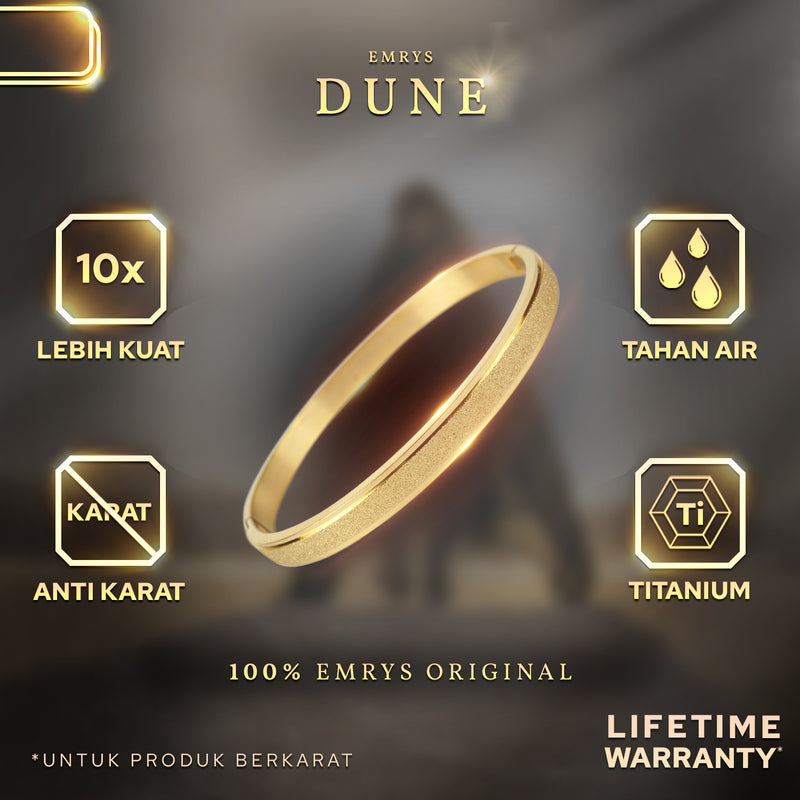 Emrys Premium Bracelet DUNE Real Anti Karat Gelang Titanium Pria dan Wanita