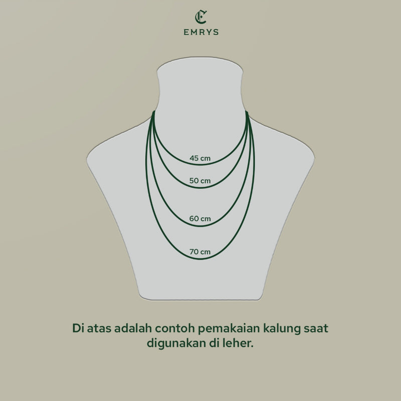 Kalung Rantai Emrys PREMIUM REX ZIRCON Kalung Titanium Pria Wanita