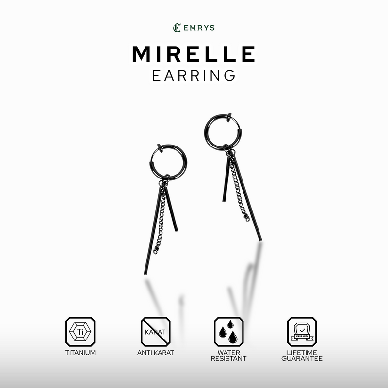 Emrys MIRELLE ANTING Jepit Titanium Anti Karat Pria dan Wanita