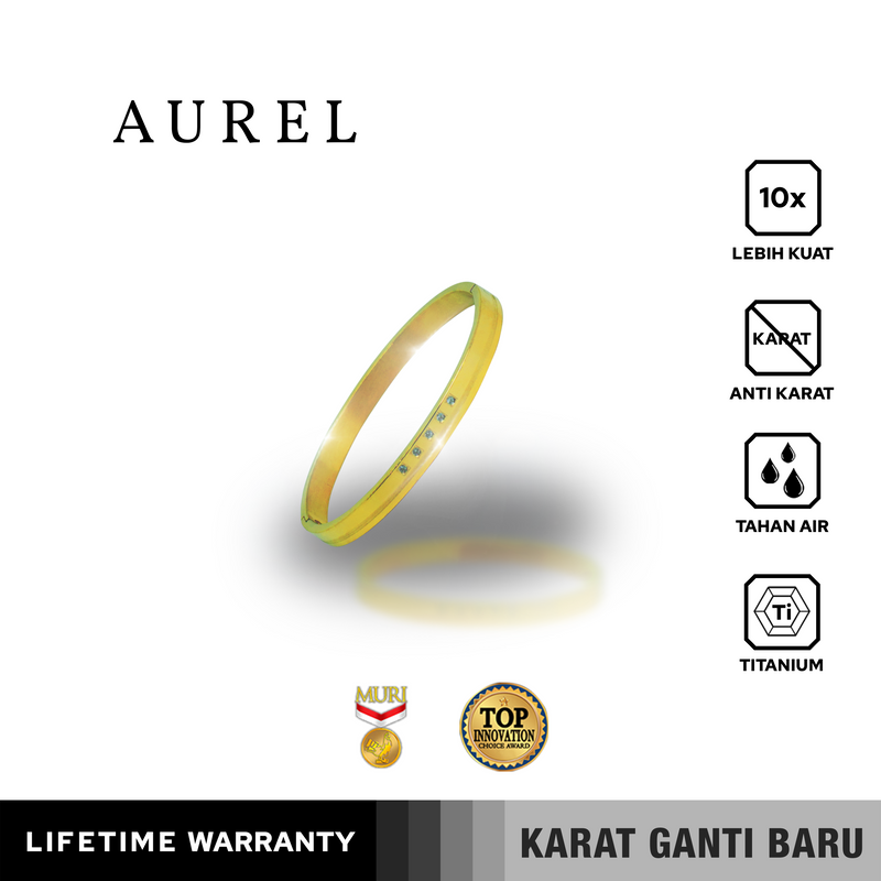 Emrys Premium Bracelet AUREL Real Anti Karat Gelang Titanium Pria dan Wanita