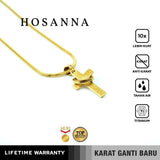 Emrys Liontin Set HOSANNA Titanium Anti Karat Kalung Liontin Salib Titanium Pria Wanita