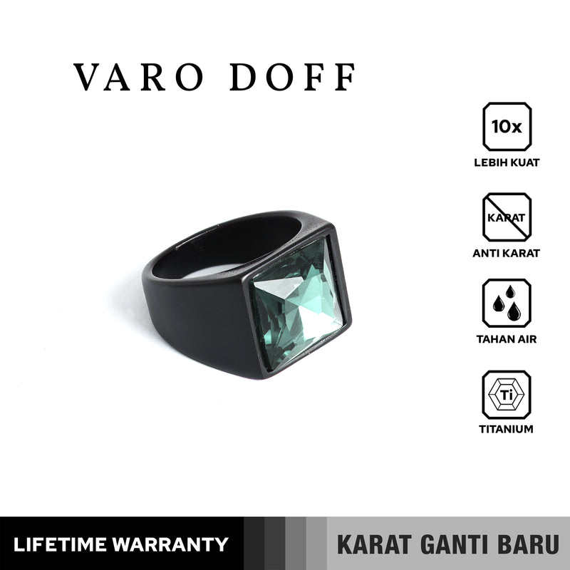 Emrys Premium Ring VARO DOFF Real Titanium Anti Karat Cincin Titanium Pria Wanita