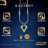 Emrys Liontin Set RADIANT Kalung Liontin Titanium Anti Karat Pria Wanita