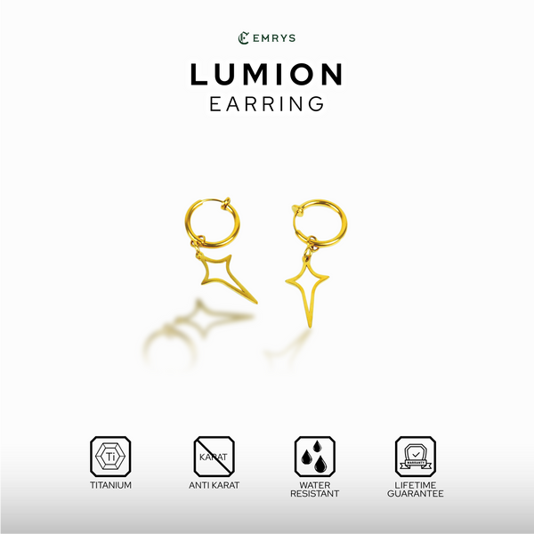 Emrys LUMION Jepit Tindik Titanium Anti Karat Pria dan Wanita