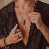 Emrys Liontin Set LEXYS Real Titanium Anti Karat Kalung Titanium Pria Wanita