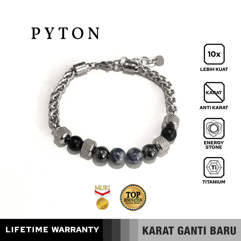 Emrys PYTON Stone Bracelet Gelang Batu Anti-rust Pria Wanita
