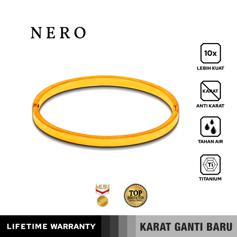 Emrys Premium NERO BRACELET Real Titanium GELANG Anti Karat Pria Wanita