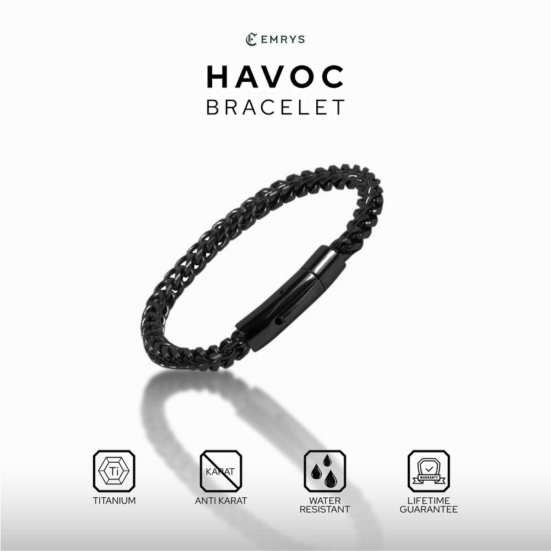 Emrys HAVOC GELANG Anti Karat Titanium Pria Wanita