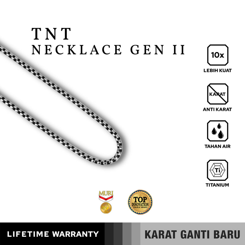 Emrys Necklace TNT GEN II Real Titanium Anti Karat Kalung Titanium Pria Wanita