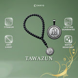 Emrys Premium TAWAZUN Prayer Beads Real Stone Tasbih Batu 33 Butir + LAFADZ ALLAH BULAT
