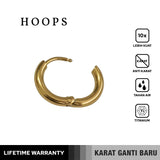 Emrys HOOPS 1 PASANG Anting Tindik TITANIUM Anti Karat Pria dan Wanita