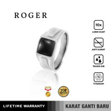 Emrys Premium Ring ROGER Real Titanium Anti Karat Cincin Titanium Pria Wanita