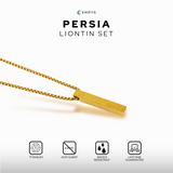 Emrys Liontin Set PERSIA Real Titanium Anti Karat Kalung Titanium Pria Wanita