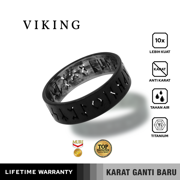 EMRYS Premium VIKING Ring Titanium Anti Karat Cincin Pria Wanita