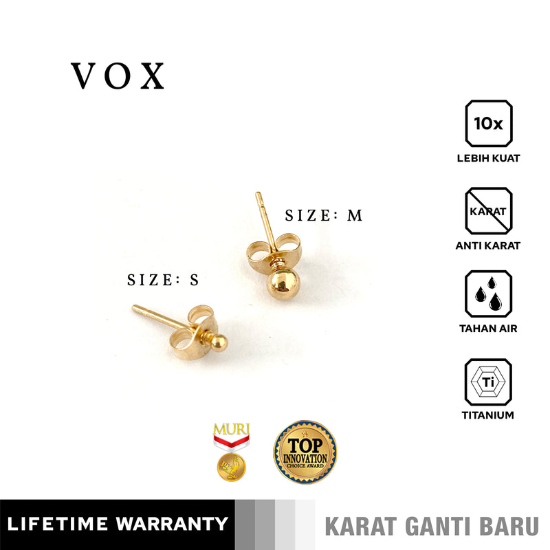 Emrys VOX  EARING 1 Pasang  Anting Tindik TITANIUM Anti Karat Pria dan Wanita