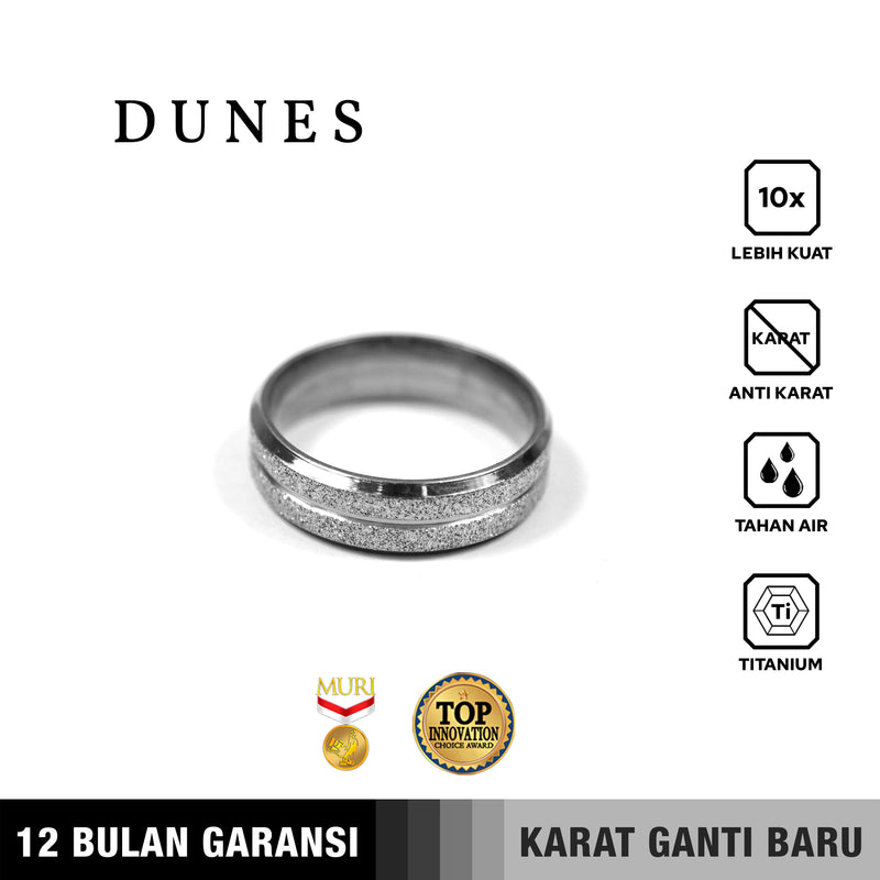Emrys Premium Ring DUNES  Real Titanium Anti Karat Cincin Pria Wanita