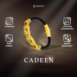 Emrys CADEEN Real Leather Gelang Kulit Asli Pria Wanita