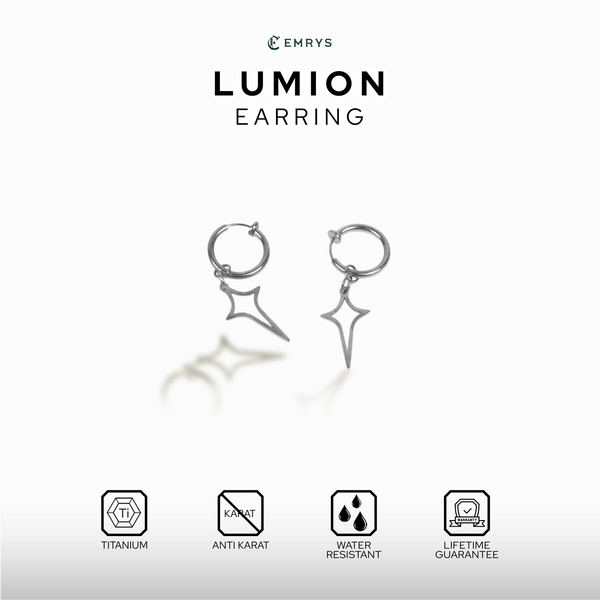 Emrys LUMION Jepit Tindik Titanium Anti Karat Pria dan Wanita
